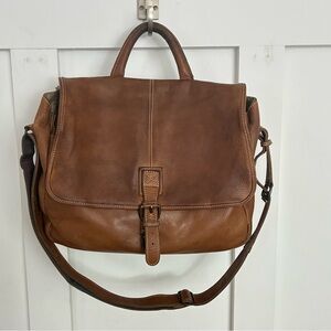 LL Bean Leather Messenger Bag